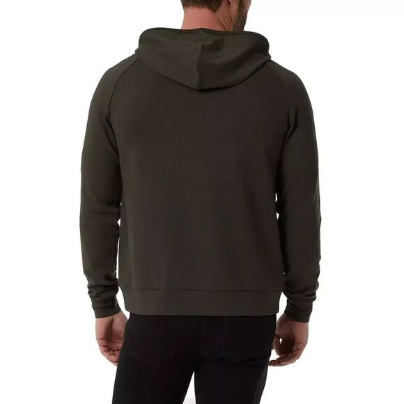 32 Degrees Men's Pique Full Zip Hoodie, Green, L - Picture 3 of 3